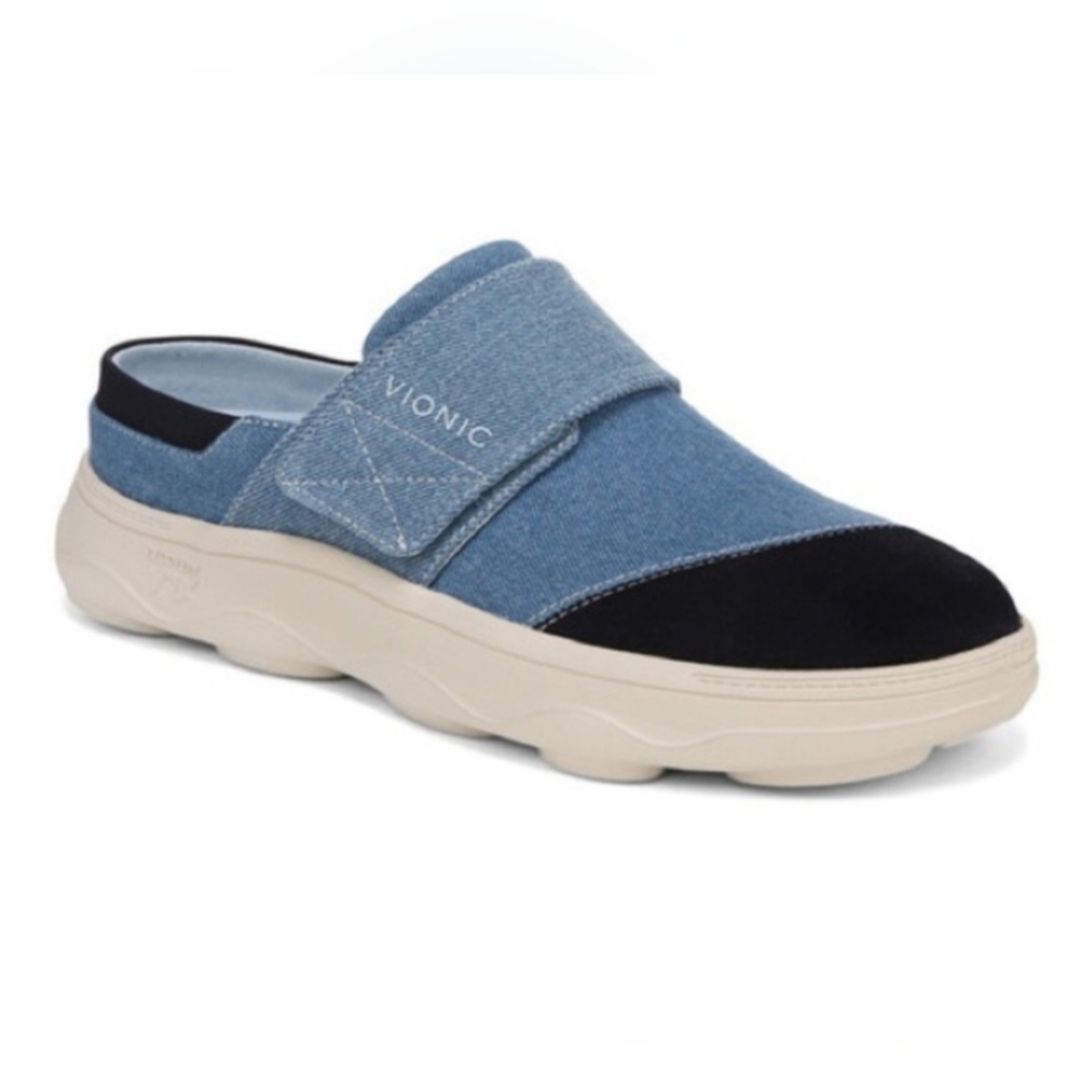 Vionic Womens Lotus‎ RX Denim Blue Clog Slip On Shoes Size 7